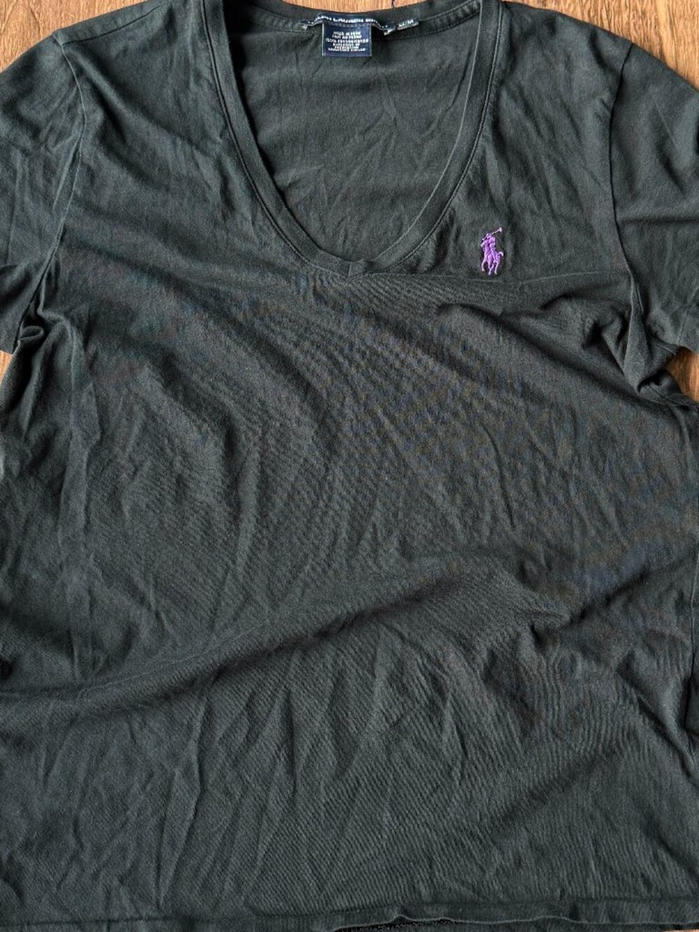 Ralph Lauren Sport Women’s Black V-Neck Tee M